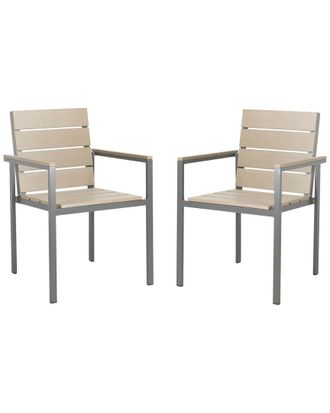 Safavieh Set Of 2 Beldan Outdoor Stackable Chairs