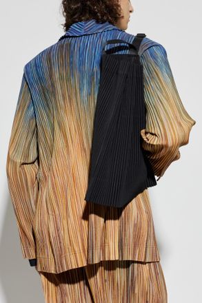 Homme Pliss&eacute; Issey Miyake Pleated Backpack, Mens, Black