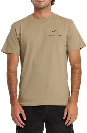 Quiksilver Happy Trails Cotton Graphic T-Shirt in Seneca Rock at Nordstrom, Size Xx-Large