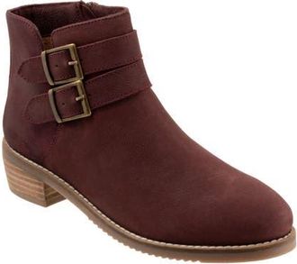 Softwalk Rochester Bootie - Multiple Widths Available in Cherry Nubuck at Nordstrom, Size 10.5
