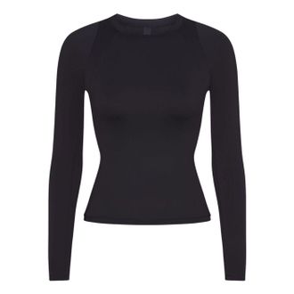 Nike (WMNS) Nike x SKIMS Airy Long-Sleeve Crew-Neck T-Shirt Obsidian TPLST2752-OBD