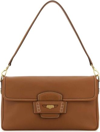Miu Miu Caramel Leather Penny Shoulder Bag