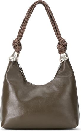 Staud Cuff Leather Shoulder Bag in Truffle at Nordstrom