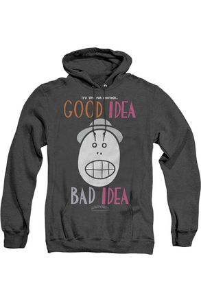 Gildan Animaniacs Good Idea Bad Idea Adult Heather Hoodie / Hooded Sweatshirt