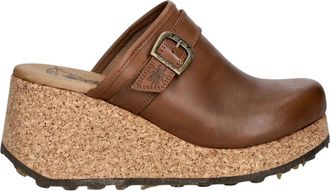 FLY London Dert 441Fly - Dames - Sleehakken - Bruin - 40 EU - Leer - Schoenen