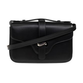 Emporio Armani Cross Body Bags, female, Black, Size: ONE SIZE Smooth leather shoulder bag