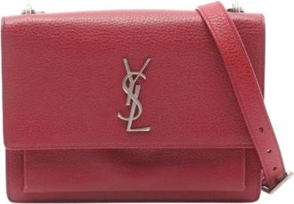 Saint Laurent Pre-owned Cross Body Bags, female, Red, Size: ONE SIZE Pre-owned Leather Cross Body Bag