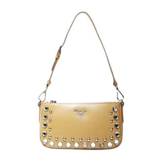 Prada Pre-owned Shoulder Bags, female, Brown, Size: ONE SIZE Pre-owned Vintage Pouch Shoulder Bag