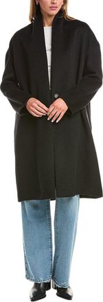 Vince Collarless Wool-Blend Coat