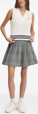 adidas knitted V-neck sleeveless top - women - Acrylic/Cotton - L - White