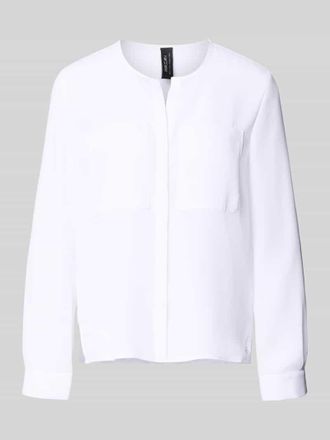 Marc Cain Regular Fit Bluse mit Brusttaschen in Weiss, Gr&ouml;&szlig;e 34