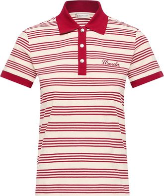 Moncler Moncler Striped Cotton Polo Shirt, Women, Multicolor, Size: Xl