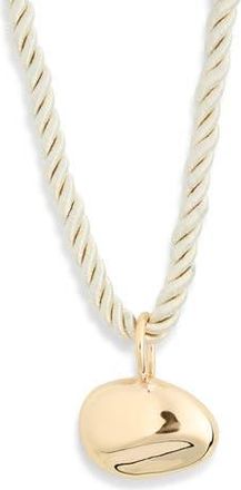 Nordstrom Rack Twisted Cord Sculpted Pendant Necklace in Natural- Gold at Nordstrom Rack