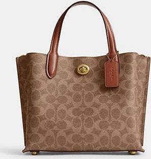 Coach Willow Tote Bag 24 In Signature Canvas