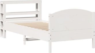 vidaXL Vidaxl - Bed Frame without Mattress White 75x190 cm Small Single Solid Wood Pine