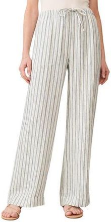 Faherty Stripe Linen Drawstring Pants in Oceanside Stripe at Nordstrom Rack, Size Xx-Large