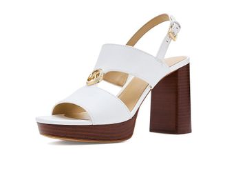 Michael Kors Erin Platform Sandals Womens Dress Sandals Optic White : 9.5 M, Leather