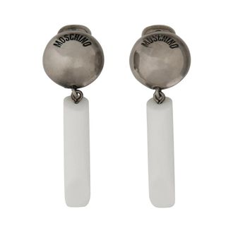 Moschino Bijoux White - Dames - Oorbellen - Wit - ONE Size - Accessoires