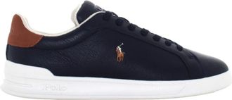 Polo Ralph Lauren Schoenen, Heren, Blauw, 41 EU, Leer, Hrt Crt Ii Sneakers
