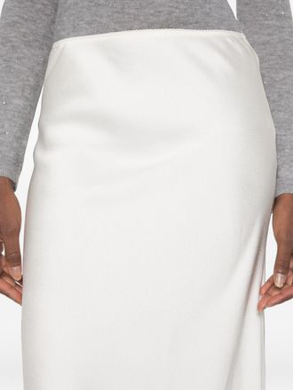 Fabiana Filippi Satin Flared Skirt - White