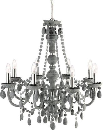 Searchlight Searchlight - Lampadario Classico Marie Therese Acciaio Cromo Vetro 8 Luci E14