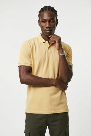 Jack & Jones Poloshirt JACK & JONES JPRBLUWILL SS WASH POLO SN, Herren, Gr. XL, sahara sun, Jersey, Obermaterial: 100% Baumwolle, unifarben, regular fit normal, oh