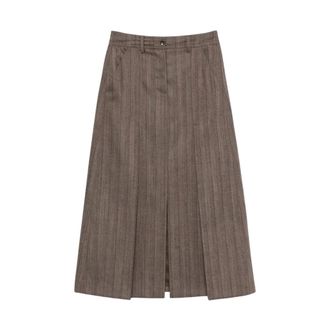 Seventy Midi Skirts - Skirts - Mujer - Marr&oacute;n - S