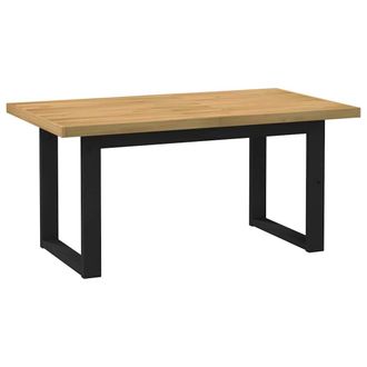 Berkfield Home Dining Table NOAIN U-Shaped Legs 160x90x75 cm Solid Wood Pine in Brown | Size: 160 x 90 x 75 cm