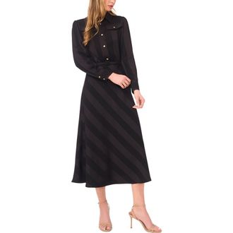 Ted Baker Isabelle Long Sleeve Shirtdress in Rich Black at Nordstrom, Size 10