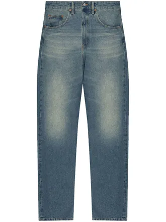 Maison Margiela high-rise straight-leg jeans - men - Cotton - 30 - Blue