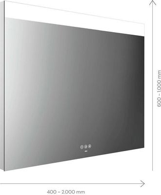 Emco Emco - Espejo Con Luz Led Mi 250+, Amplio Corte De Luz En La Parte