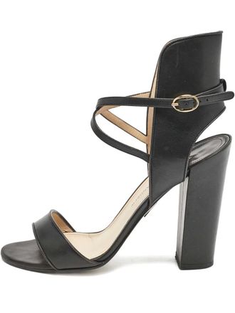 PAUL ANDREW leather ankle-strap sandals - Black