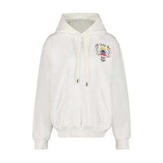 Casablanca Hoodies, female, White, S, Casa Way Mountain Hooded Sweatshirt