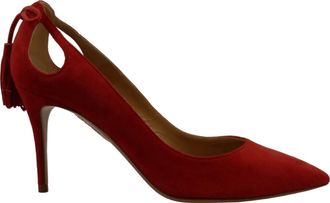 Aquazzura Hohe Schuhe - Decollete Rosso in Suede - Gr. 36 (EU) - in Rot - f&uuml;r Damen