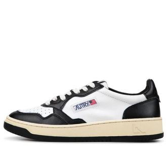 Autry Autry Medalist Low Leather Black White AULM-WB01