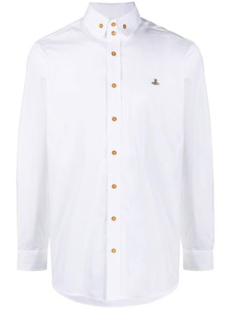 Vivienne Westwood Camicia con ricamo Orb - Bianco