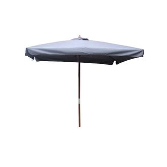 Concept Usine Parasol cudrado de madera 3x3 m gris