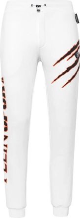 Plein Sport Jogging Broeken Scratch - Heren - Trainingsbroeken - Wit - 3XL - Katoen - Fitness