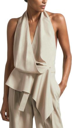 Reiss Matilda Halter Wool-Blend Top