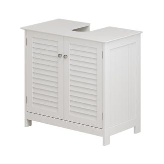 Vicco Mobile sottolavabo per bagno Riad, Bianco, 60 x 58 cm con 2 porte, Vicco
