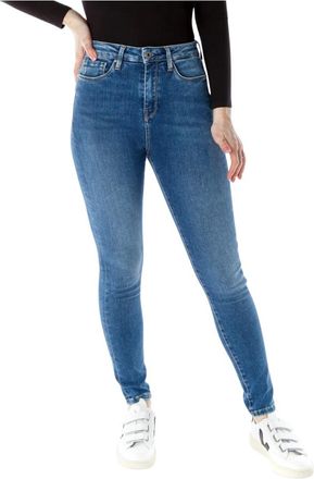Pepe Jeans London Dion Skinny Fit High Waist Jeans - Dames - Skinny Jeans - Blauw - W30 L28 - Polyester - Jeans
