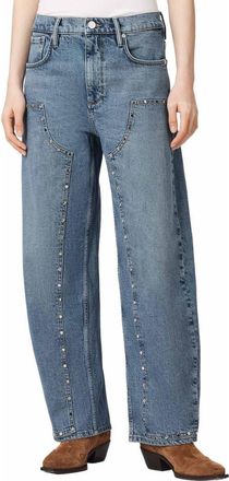AllSaints Sadie Studded Wide Leg Jeans in Light Indigo at Nordstrom, Size 27