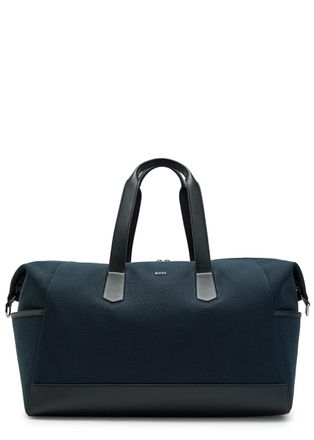 BOSS Boss Dakkar Leather-trim Canvas Holdall bag - Navy - One Size