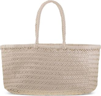 Dragon woven tote bag - Neutrals