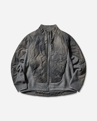 Roa And wander Quilted Fleece Jacket Grey