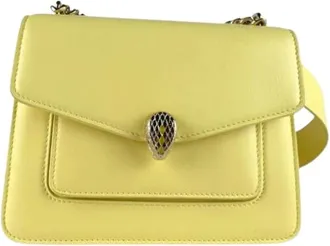 Bulgari Pre-owned Cross Body Bags, female, Yellow, Size: ONE SIZE Pre-owned Vintage Shoulder Bag
