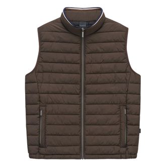 Bugatti Gewatteerde Bodywarmer - Heren - Jassen - Bruin - Maat: M Leer