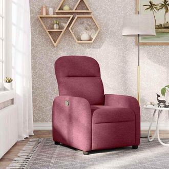 vidaXL Sill&oacute;n Reclinable De Tela Rojo Tinto Vidaxl