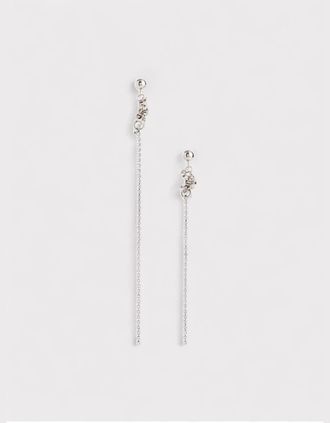 Justine Clenquet Womens Justine Clenquet Mia Palladium-Plated Brass Earrings - Silver/Silver