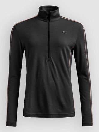 Ortovox 185 Rock N Wool Zip Neck Funktionsshirt schwarz